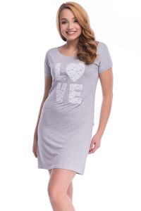 Koszula Nocna Model TW.7032 Grey Melange
