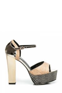 WĘŻOWE SANDAŁY BLOCK HEELS