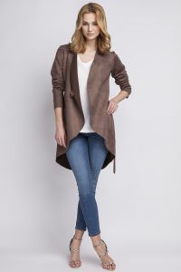 Żakiet Model ZA 112 Zamsz Brown