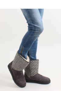 EMUSY DAMSKIE Z FILCOWĄ CHOLEWKĄ K1661505 SZARY
