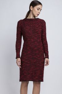 Sukienka dzienna SUK002 Black/Red