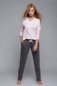 Piżama Damska Model Emma Pink/Grey