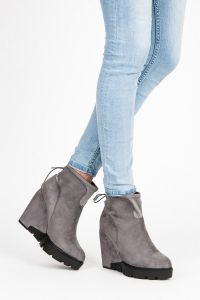 STYLOWE BUTY Z ZAMSZU Szary CNB3033-5G