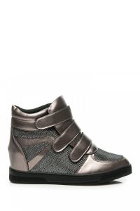 SNEAKERSY NA RZEPY Szary CNB7776GUN