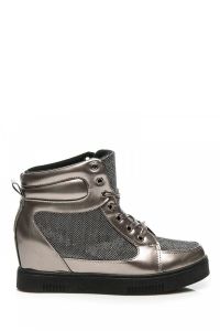 SZNUROWANE SNEAKERSY Szary CNB7779GUN