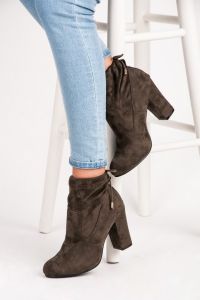 JESIENNE BUTY ZE ?CI?GACZEM Zielony CNB99-240GR