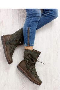 PÓŁ KOZAKI LICOWO ZAMSZOWE K1650002 KHAKI