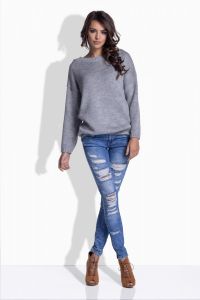 Sweter Damski Model LS176 Light Grey