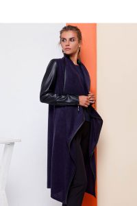 Ciepły długi kardigan GR1548 Blue