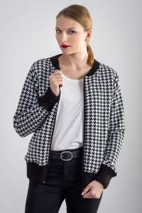 Sweter Damski Bomberka B10 Black/White