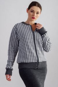 Sweter Damski Bomberka B10 Gray/White