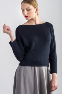 Sweter Damski Krótki K09 Navy