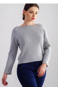 Sweter Damski Krótki K09 Light Gray