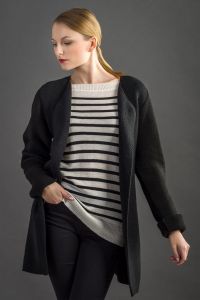 Kardigan Długi Kd07 Black