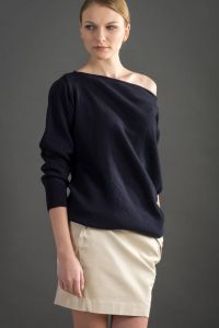 Sweter Damski Asymetryczy A02 Navy
