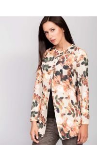 Kardigan z kwiatowym nadrukiem MM3002 Beige