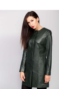 Elegancki płaszcz o prostym kroju MM3019 Green