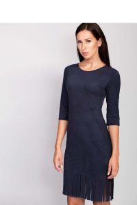 Oryginalna sukienka o prostym kroju MM1007 Blue