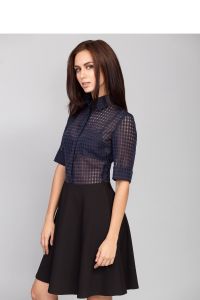 Stylowa sukienka z kołnierzem MM1042 Blue