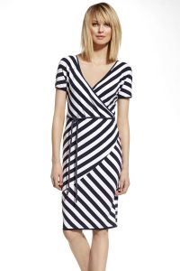 Sukienka Model 230056 White/Navy Paski