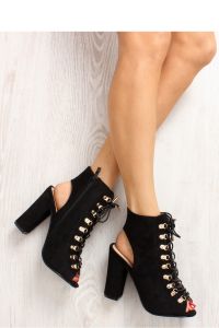 CZÓŁENKA SZNUROWANE OPEN TOE JZ-11P BLACK