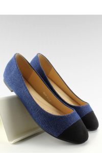 PŁÓCIENNE BALERINKI Z NOSKAMI MB-6381 DK. BLUE