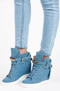 JEANSOWE TRAMPKI Z K??DK? Niebieski CNB6060-11BL