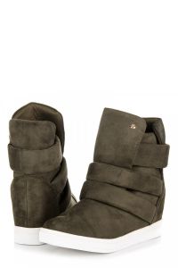 ZIELONE SNEAKERSY NA KOTURNIE Zielony CNBH6508A.GR