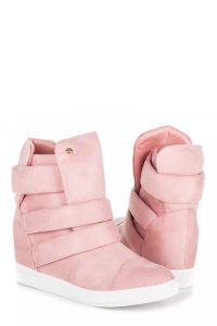 RÓŻOWE SNEAKERSY NA KOTURNIE Różowy CNBH6508P