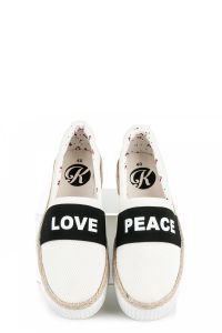ESPADRYLE LOVE  PEACE Biały CNBK1720503BLA