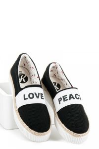ESPADRYLE LOVE  PEACE Czarny CNBK1720503NE