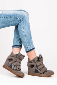 MODNE SNEAKERSY Szary CNBR9686-1D.G