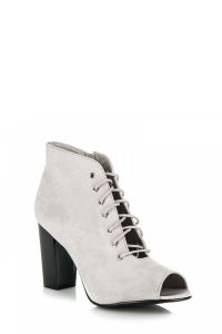 WI?ZANE BOTKI OPEN TOE Szary CNBRB17-427G