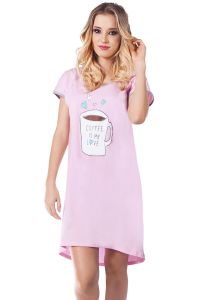 Koszula Nocna Model Coffee kr.r. Pink