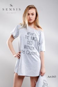 Koszula Nocna Model Oversize Grey