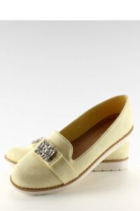 PASTELOWE ZAMSZOWE MOKASYNY T245 YELLOW