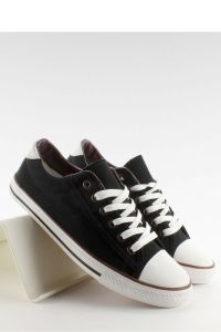 TRAMPKI DAMSKIE LICOWE WYKOŃCZENIE BL63 BLACK
