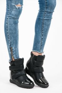 SNEAKERSY Z OCIEPLENIEM Czarny CNB6127B