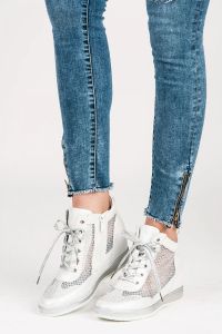 SNEAKERSY Z SIATECZKĄ Szary CNBHX17-2552S