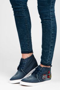 WYSOKIE JEANSOWE TRAMPKI Niebieski CNBNB101N