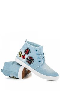 WYSOKIE JEANSOWE TRAMPKI Niebieski CNBNB101W