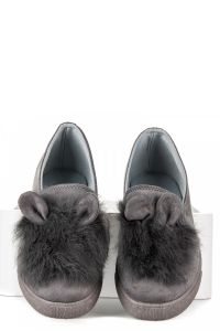 ZAMSZOWE SLIP ONY Z USZKAMI Szary CNBS26G