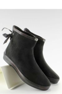 KRÓTKIE KALOSZE Z ZAMSZEM 89-51 BLACK II-GAT