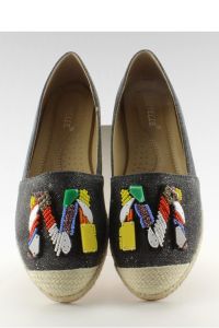 ESPADRYLE Z KOLOROWYMI KORALIKAMI H8-58 BLACK