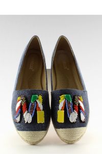 ESPADRYLE Z KOLOROWYMI KORALIKAMI H8-58 D BLUE