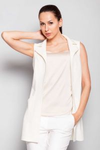 Kamizelka o prostym kroju MM3012 White