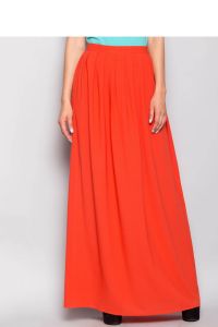 Spódnica maxi z fałdami MM5012 Orange