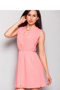 Suknia o prostym fasonie MM1023 Brzoskwiniowy