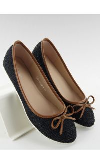 BALERINKI W JEANSOWYCH ODCIENIACH LDS-1A008 BLACK
