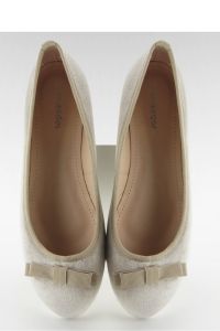 ATŁASOWE BALERINKI LDS-1A010 BEIGE